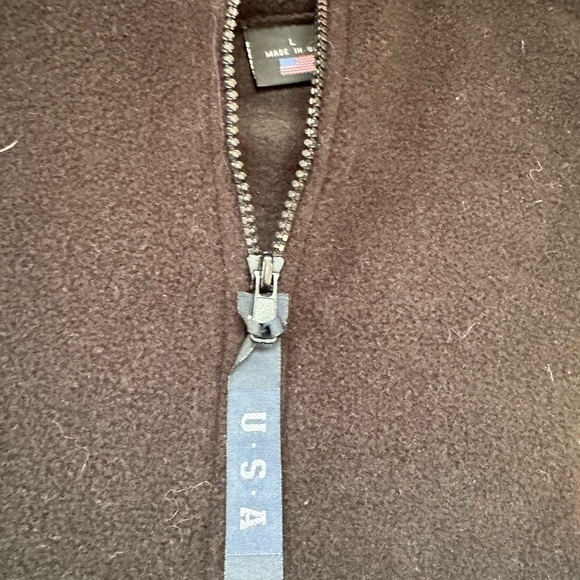 VTG USA Olympic Fleece Full Zip Made in‎ USA Jacket Black size Large unisex - Picture 7 of 8